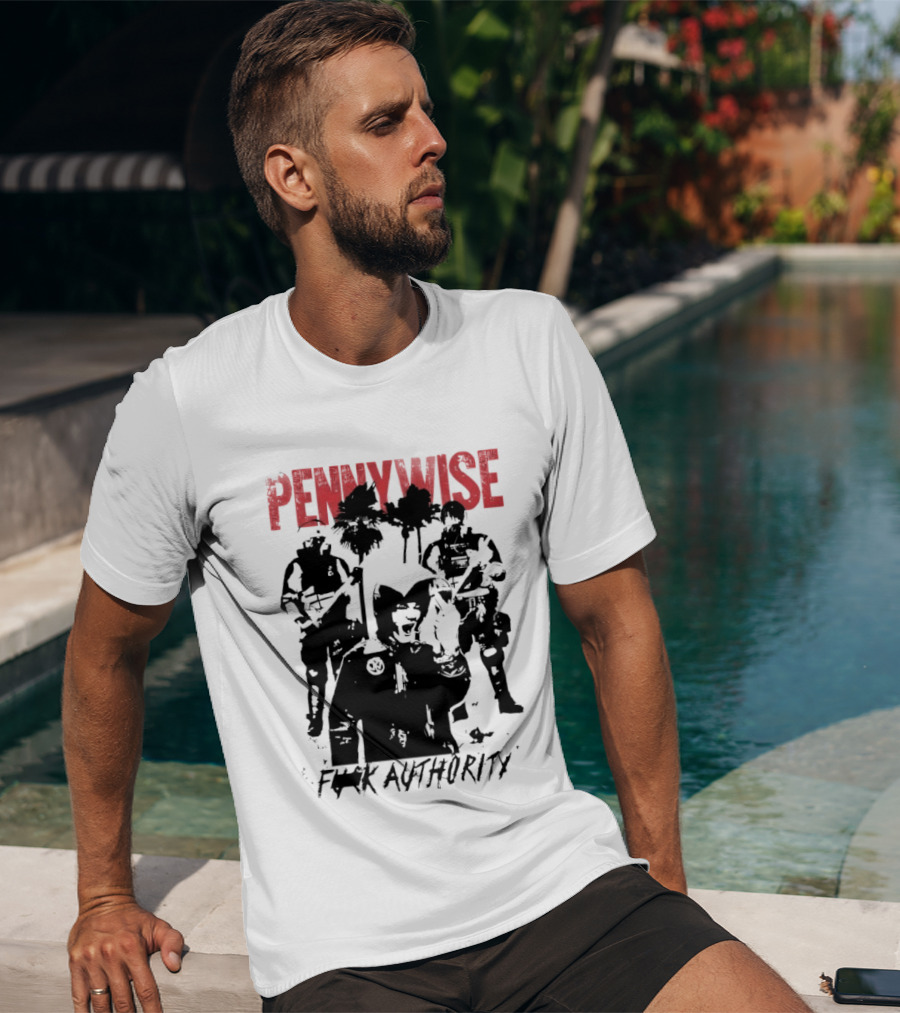 Pennywise Fuck Authority Military Soldiers And Clowns T-Shirt