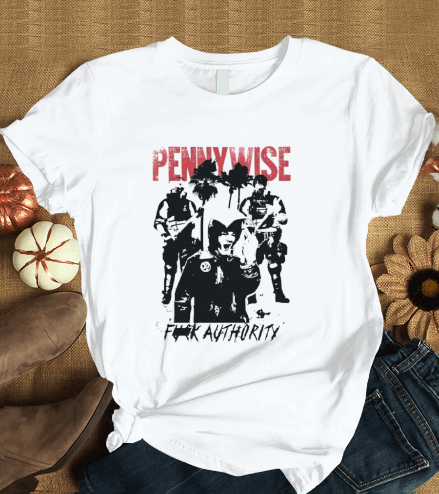 Pennywise Fuck Authority Military Soldiers And Clowns T-Shirt