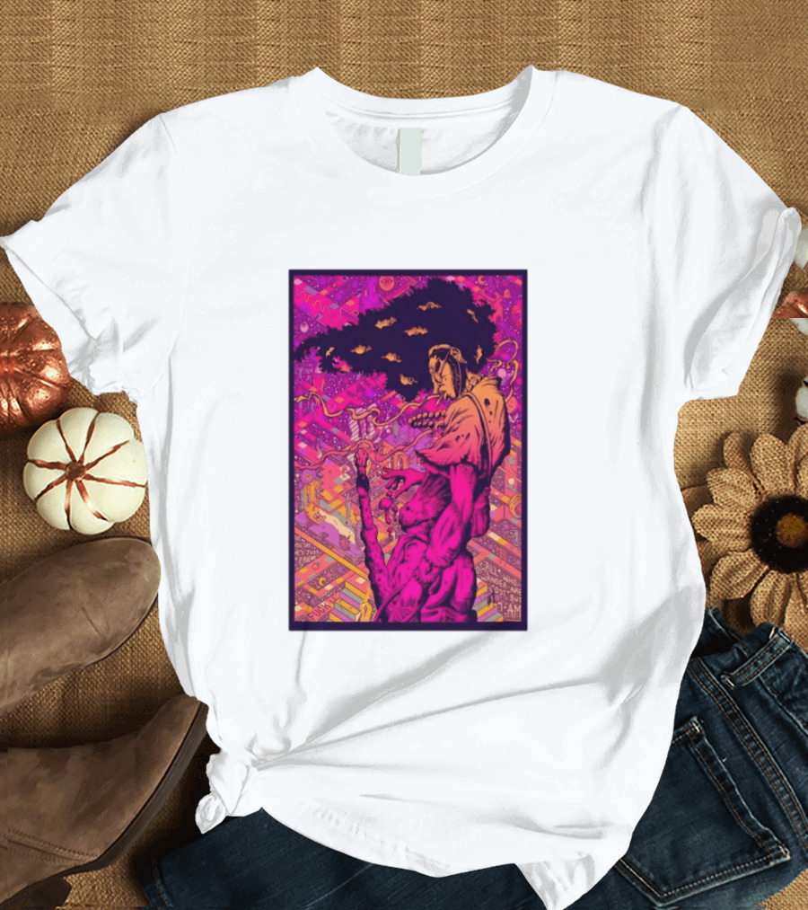 Third Eye Samurai Not All Who Wander Are Lost But I Am Psychedelic Fantasy Scene T-Shirt