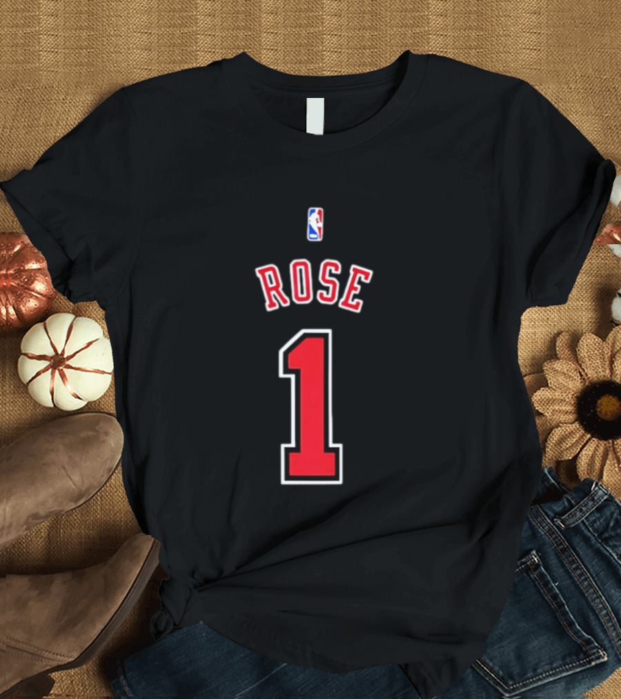 Rose #1 NBA Chicago Bulls Derrick Basketball T-Shirt