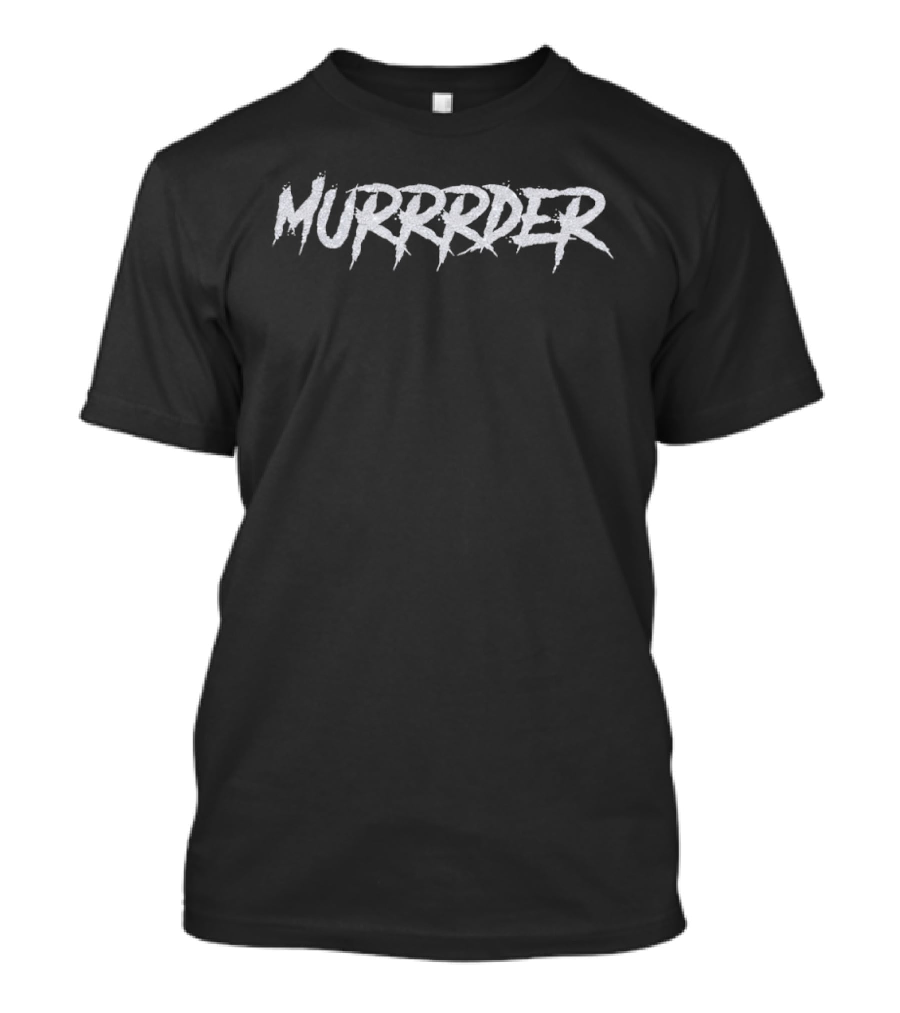 Murrrder Text With Fake Glitter Effect Halloween T-Shirt