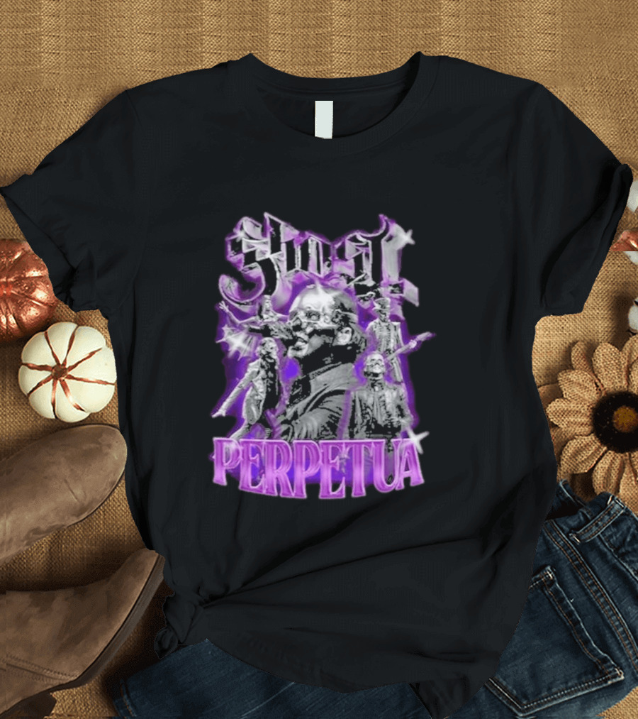 Ghost Perpetua 2026 Band Members Purple Goth Aesthetic T-Shirt