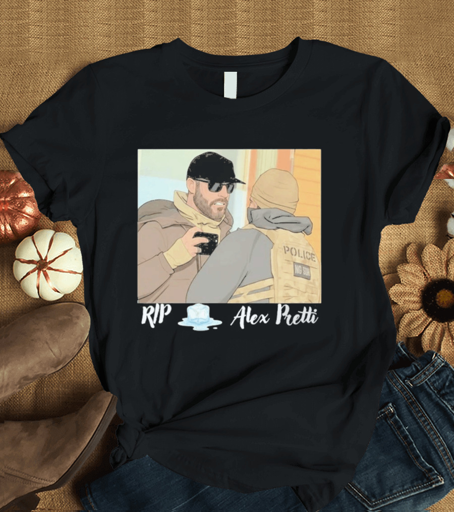 RIP Alex Pretti Melting Ice Justice For Alex Pretti Abolish ICE T-Shirt