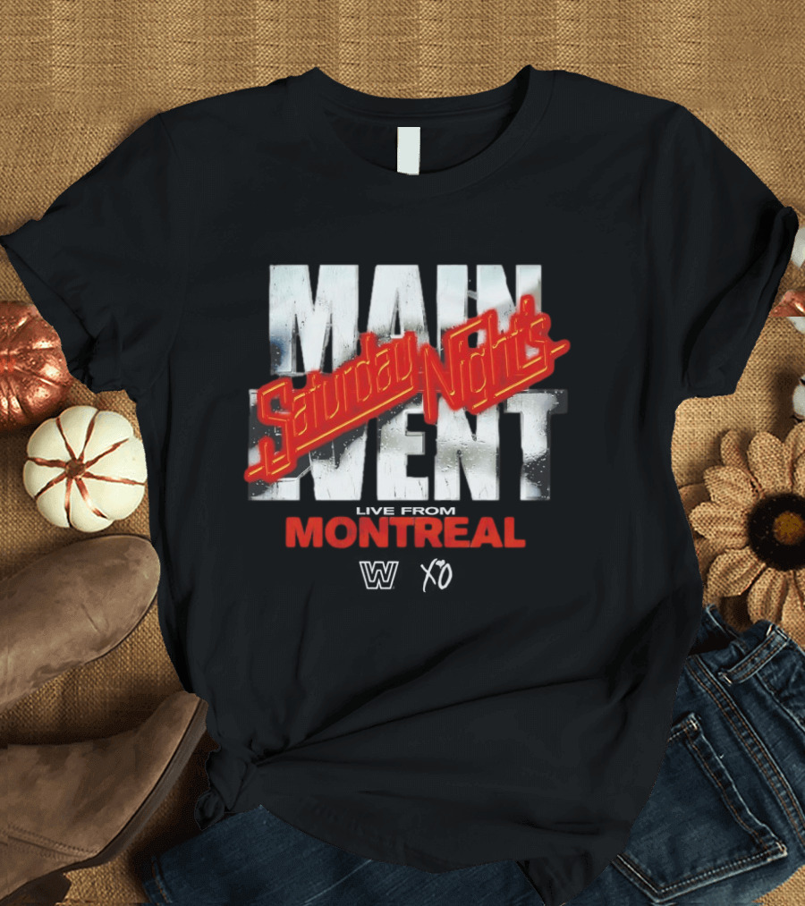 Saturday Night's Main Event Montreal WWE X The Weeknd T-Shirt