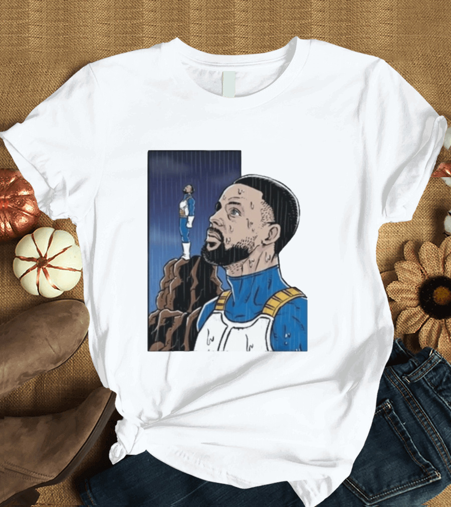Dragon Ball Z Stephen Curry Vegeta Rainy Day Crossover T-Shirt