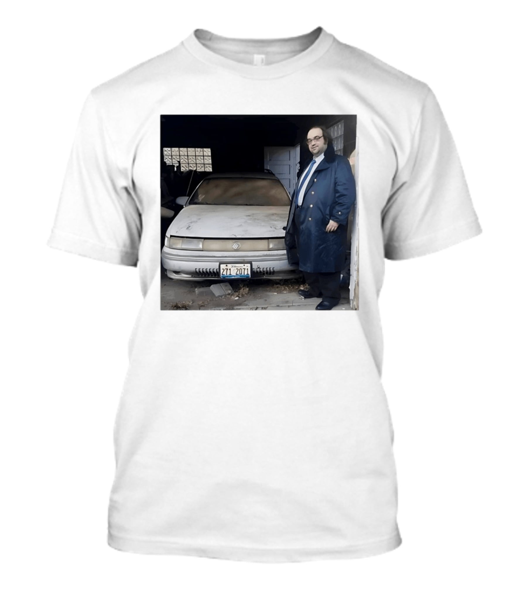 Mercury Sable Wagon 271 2071 Illinois License Plate Classic Scene T-Shirt