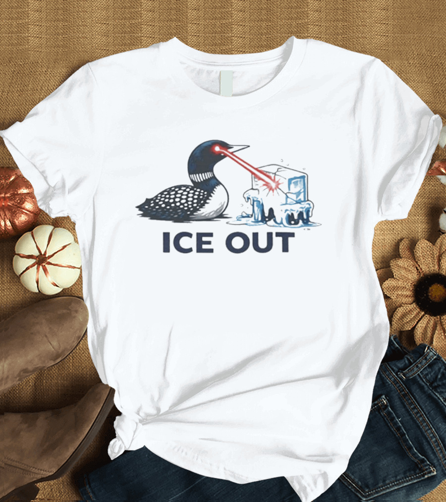 Minnesota Loon Laser ICE OUT Protest T-Shirt
