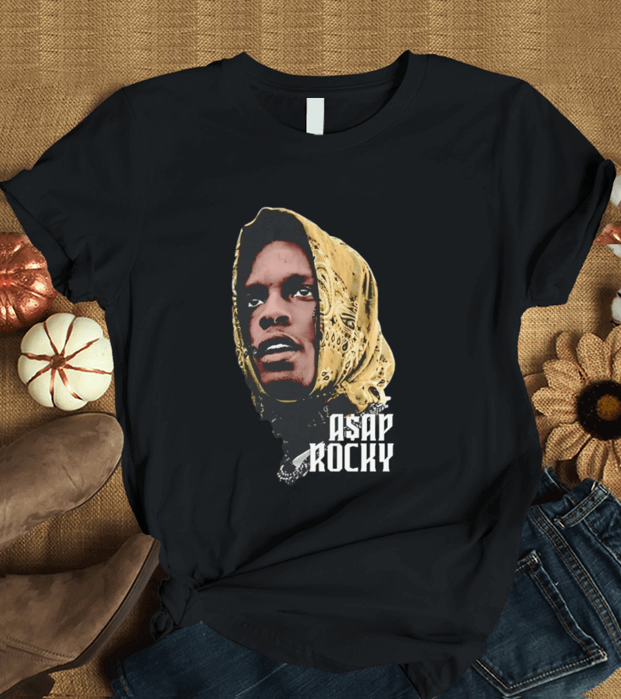 ASAP Rocky Headscarf Style Bandana Fashion Trend T-Shirt