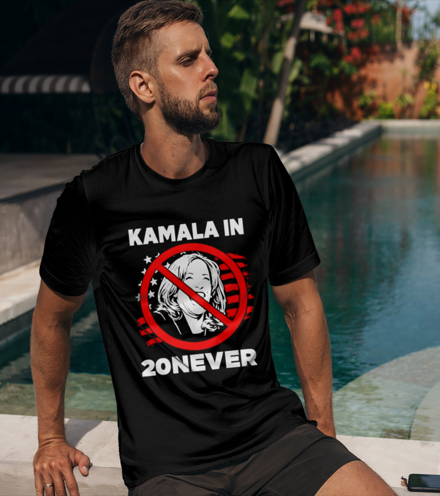 Kamala In 20never Political Statement With Prohibition Sign And Stars T-Shirt