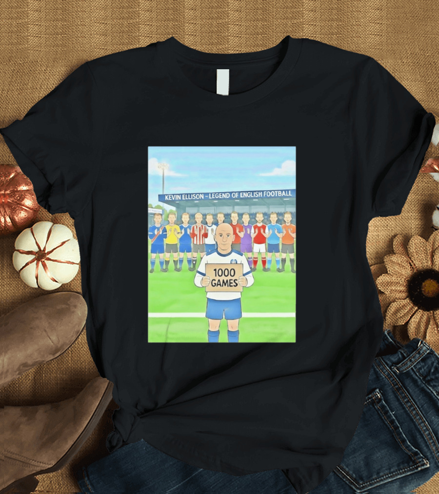 Kevin Ellison Legend Of English Football 1000 Games Celebration T-Shirt