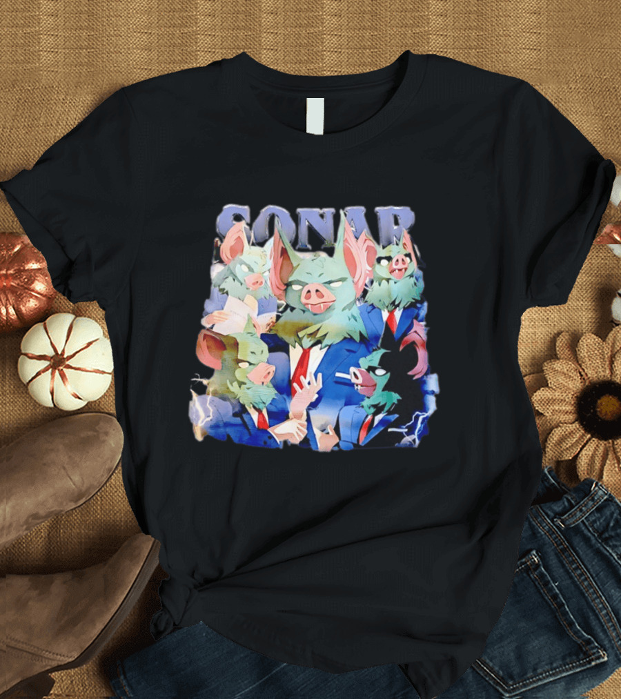 SONAR Dispatch Video Game Bat Characters Smoking Suits T-Shirt