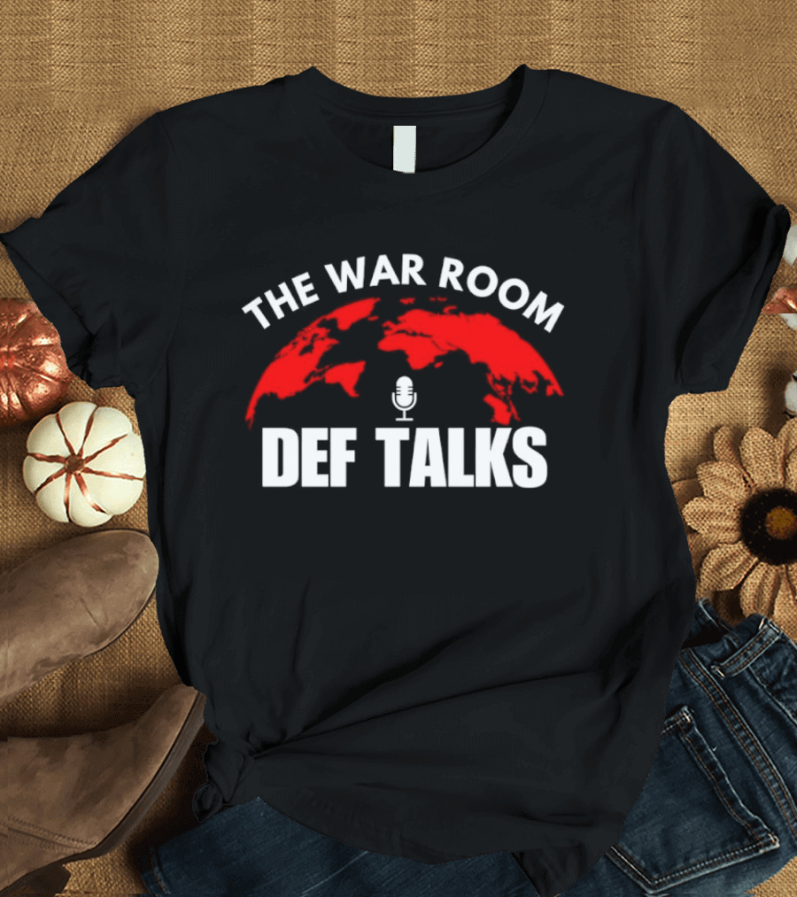 The War Room Def Talks Red World Map Microphone T-Shirt