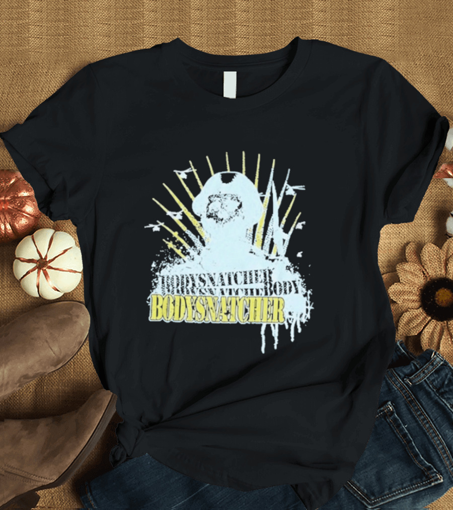 Bodysnatcher Helicopter Pilot Silhouette Sunburst T-Shirt