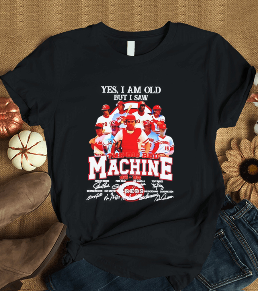 Cincinnati Reds Legendary Players The Big Red Machine 1975 To 1976 T-Shirt