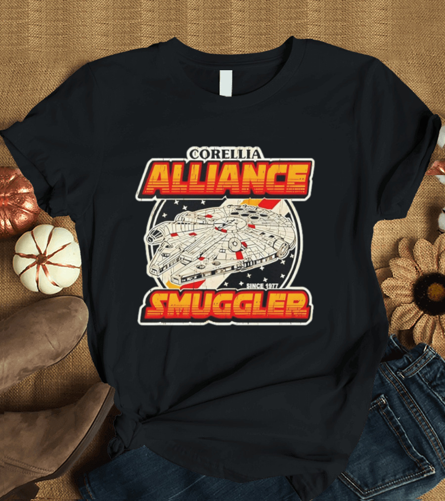 Corellia Alliance S Gler Since 1977 Star Wars Millennium Falcon T-Shirt
