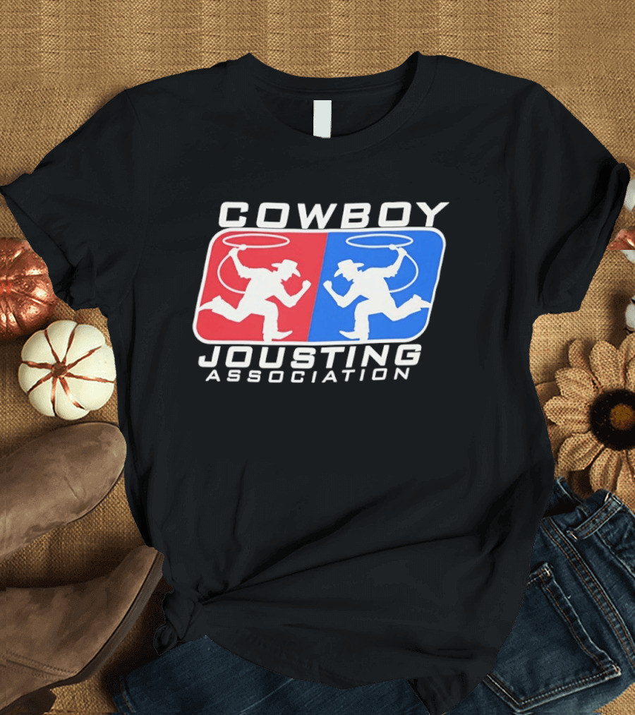 Cowboy Jousting Association Lasso Duel Red Blue Classic Competition T-Shirt