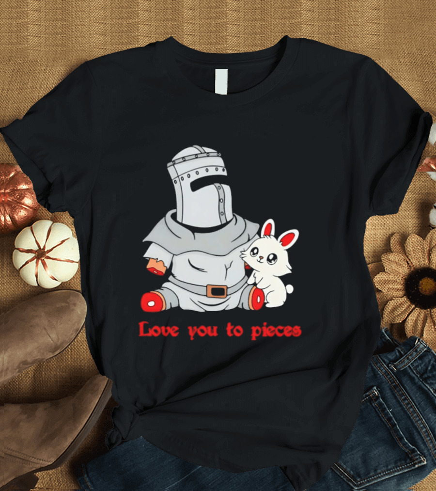 Knight With Amputated Limbs And Bunny Love You To Pieces T-Shirt