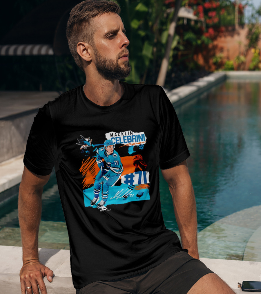 Macklin Celebrini San Jose Sharks Hockey 71 T-Shirt