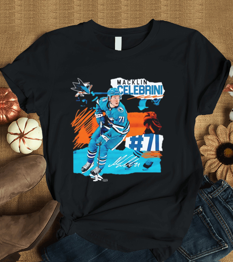 Macklin Celebrini San Jose Sharks Hockey 71 T-Shirt