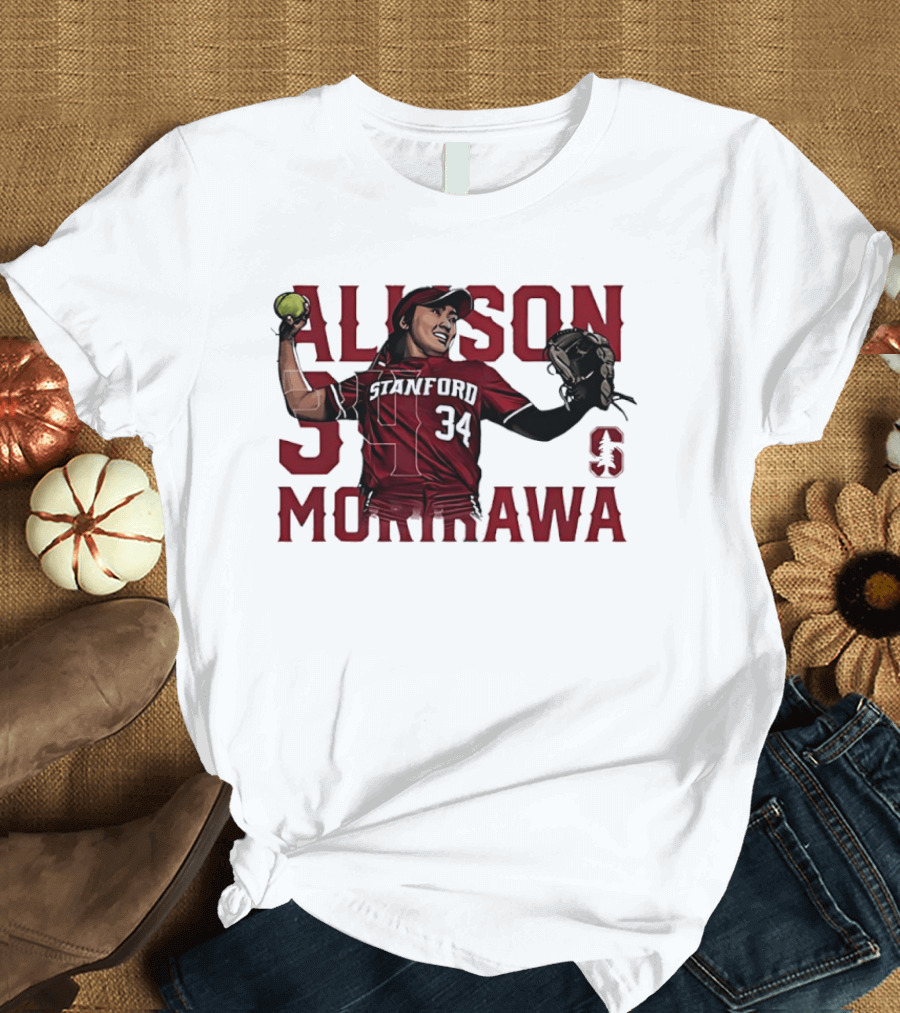 Allison Morikawa 34 Stanford Softball Cardinal S T-Shirt