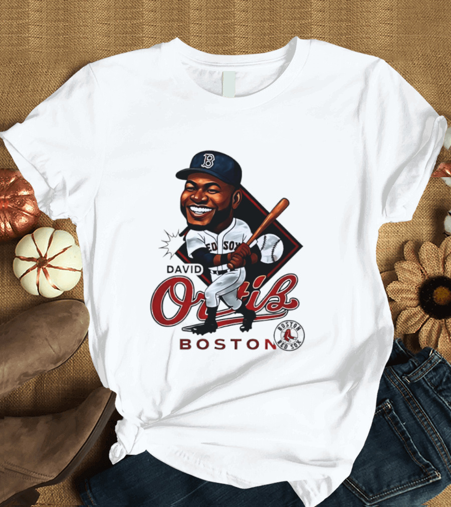 David Ortiz Boston Redsox 34 Legend Caricature T-Shirt