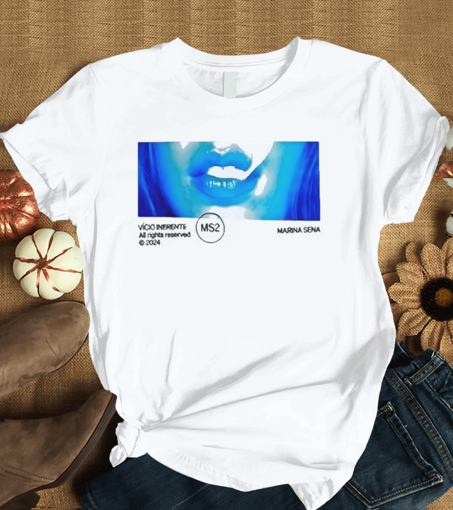 Marina Sena Vicio Inerente Ms2 Blue Lips T-Shirt