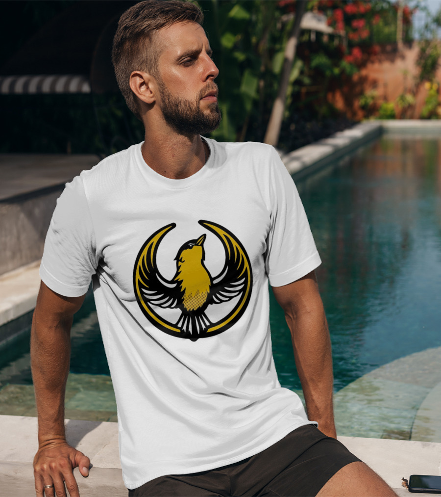 Rebel Goldfinch Alliance Starbird Emblem Bird T-Shirt