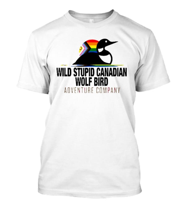 Rainbow Canadian Wolf Bird Adventure Company T-Shirt