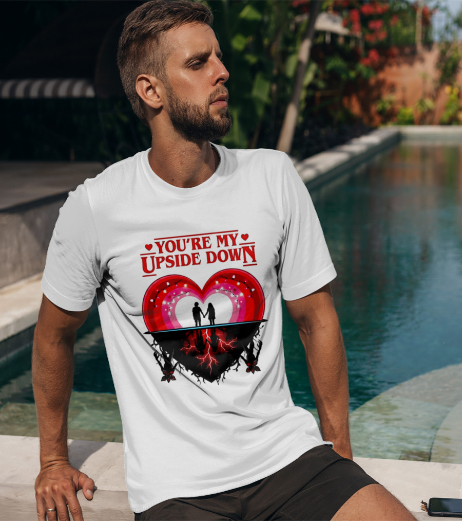 You're My Upside Down Heart Silhouette Couples Romance T-Shirt