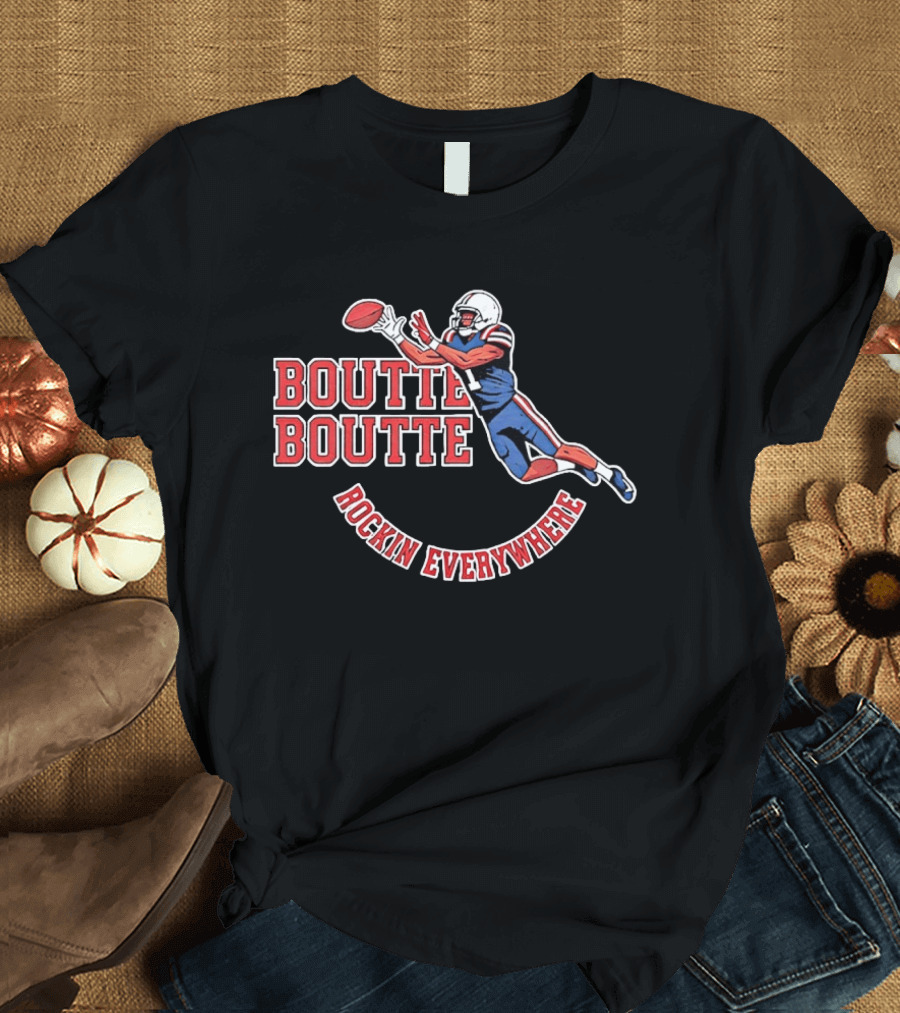 Boutte Boutte Rockin Everywhere Kayshon Boutte New England Patriots Football T-Shirt