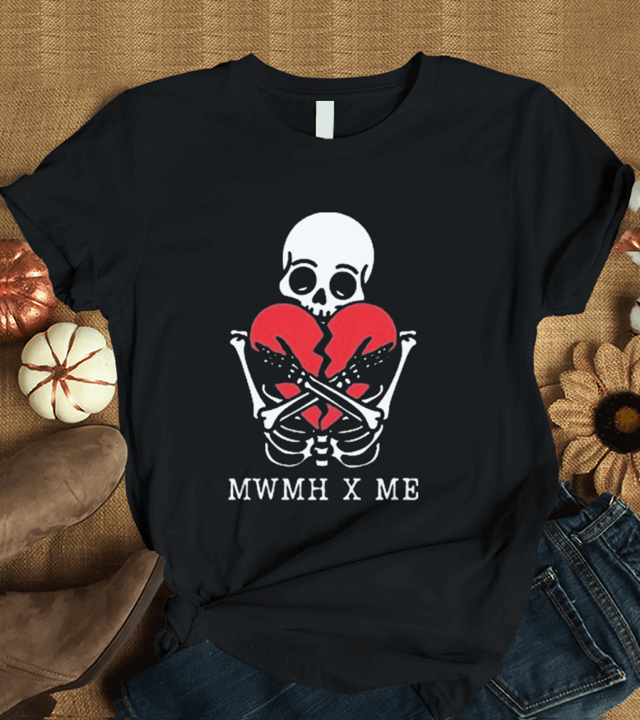 Murder With My Husband X Me Skeleton Broken Heart T-Shirt