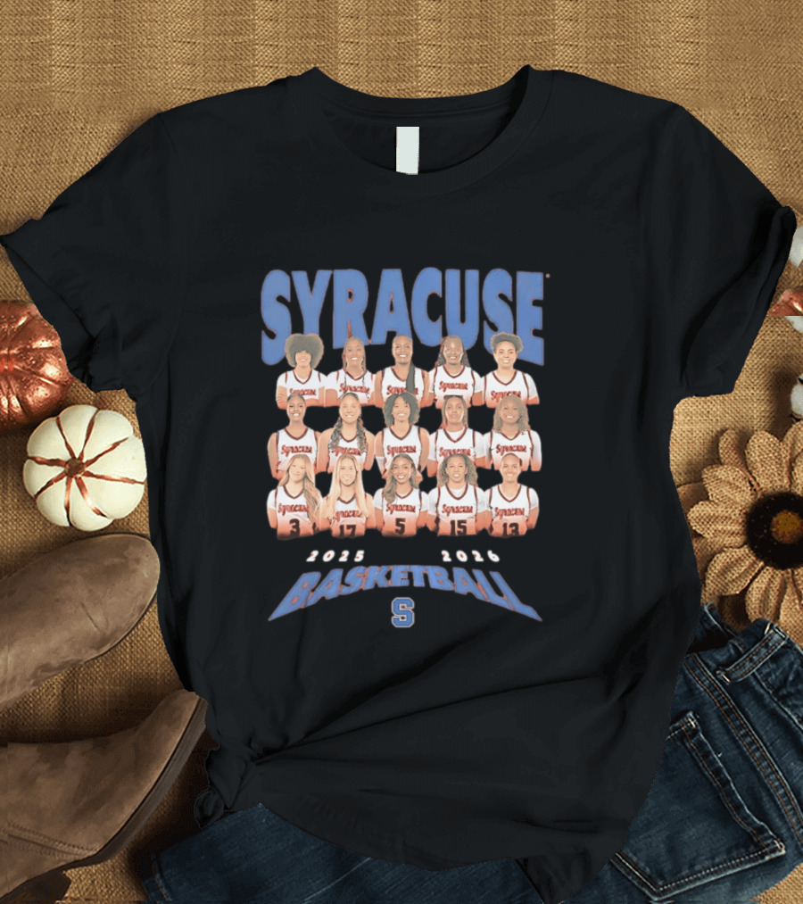 Syracuse Basketball 2025 2026 Women's Team Collage T-Shirt