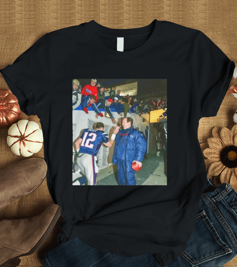 Tom Brady Bill Belichick High Five NFL Patriots 2001 2026 Fan Celebration T-Shirt
