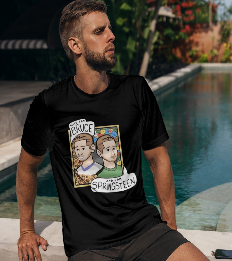 Bruce And Springsteen Hello I Am Tom Grossi T-Shirt