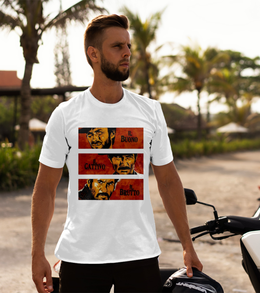IL Buono IL Brutto IL Cattivo Spaghetti Western Iconic Characters T-Shirt