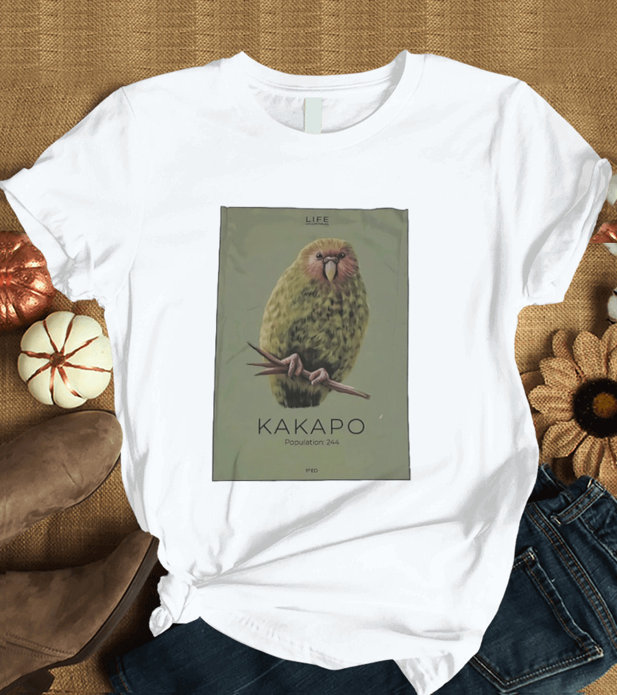 Life Conservation Kakapo Population 244 1st Edition T-Shirt