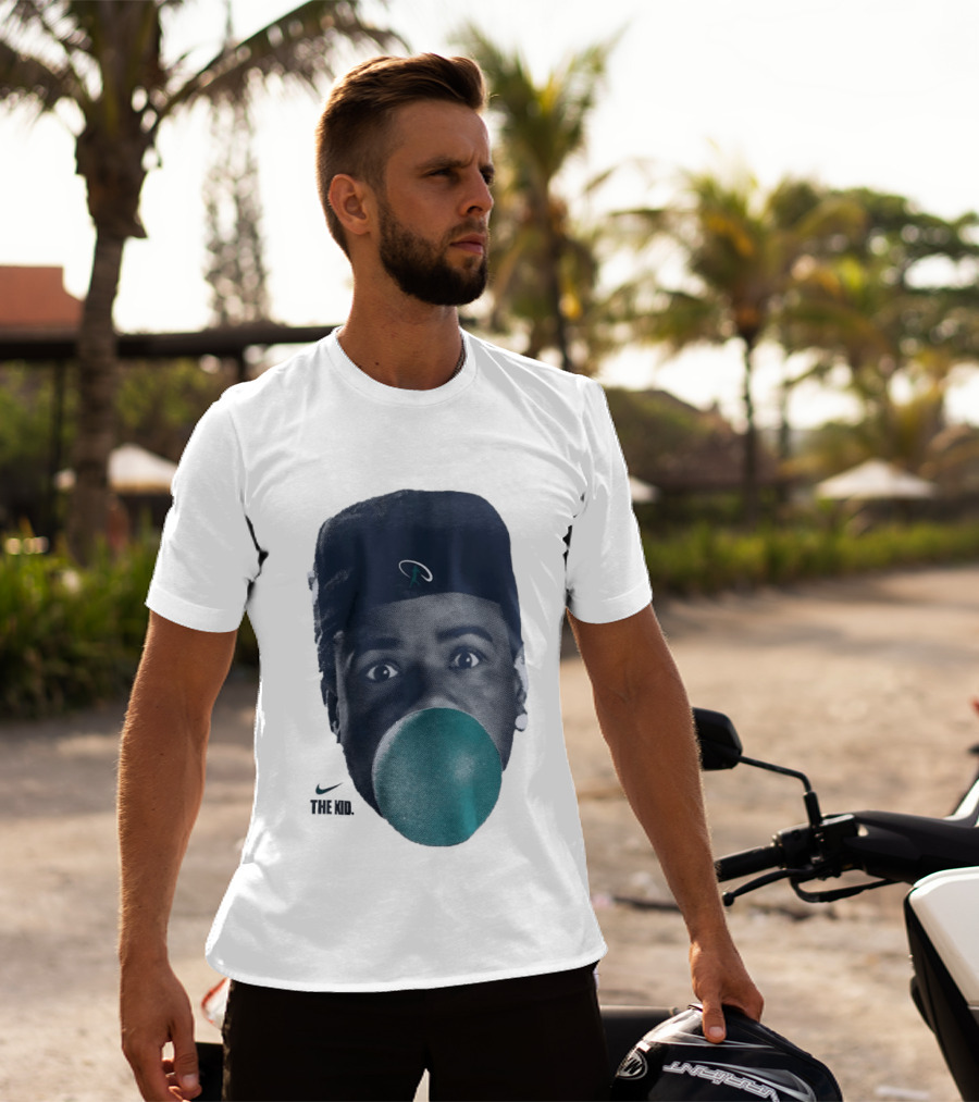 Ken Griffey Jr The Kid Seattle Mariners Hat Bubblegum T-Shirt