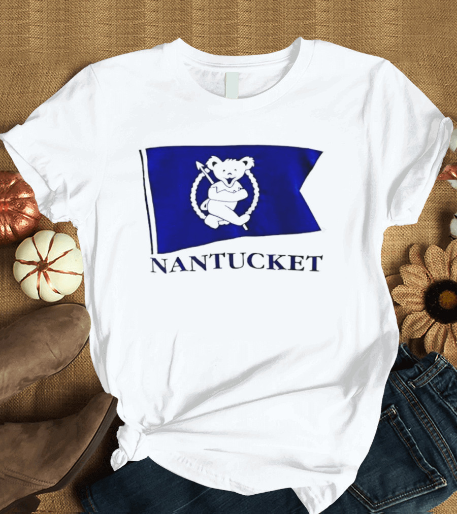 Nantucket Flag Grateful Dead Dancing Bear T-Shirt