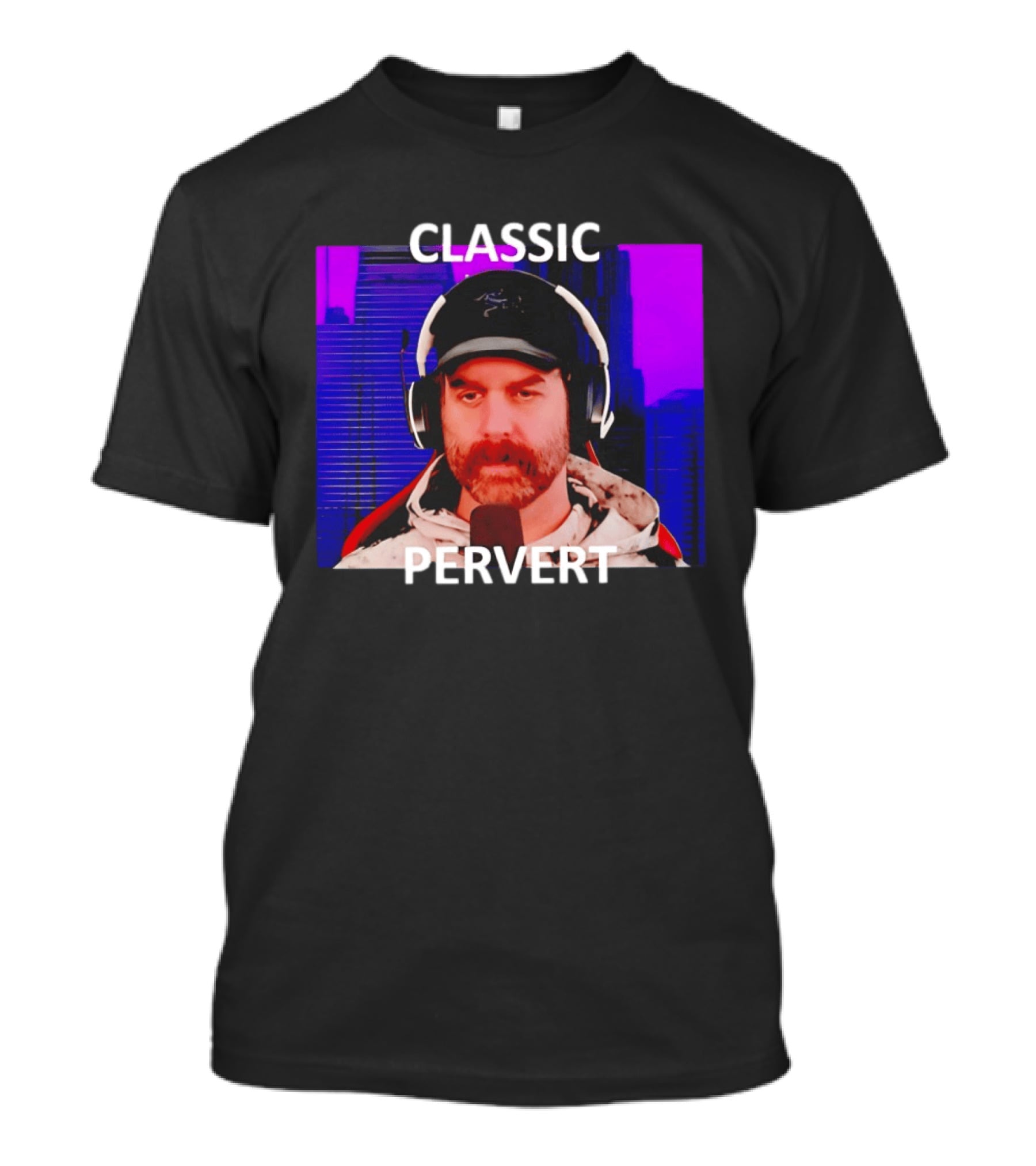 Bruce Greene Classic Pervert Headset Image T-Shirt