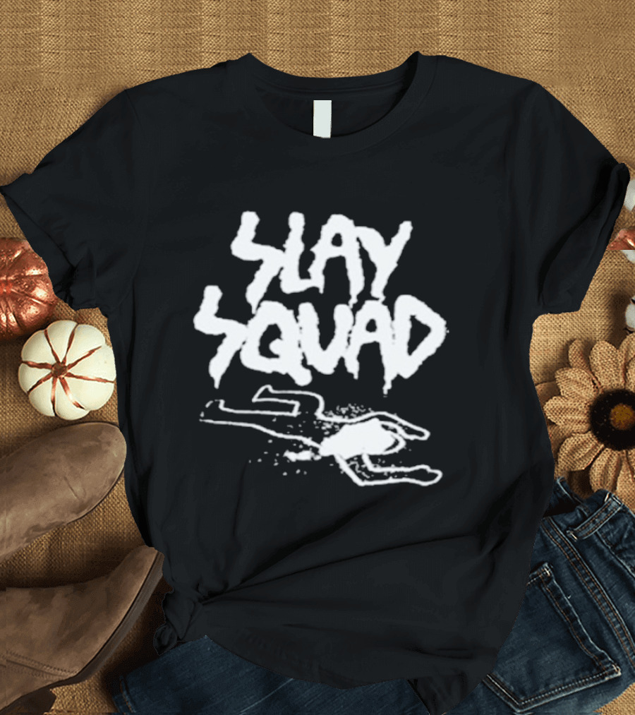 Slay Squad Do Not Cross Outline Stencil T-Shirt