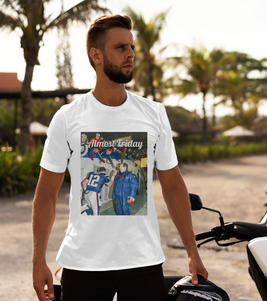 Almost Friday Bill And Tom Football Celebration Patriots 12 T-Shirt