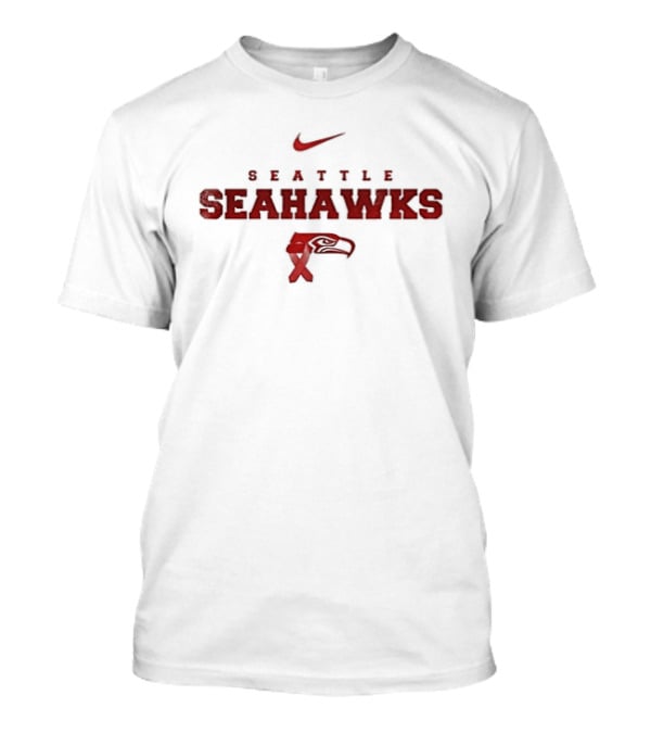 Seattle Seahawks Nike February We Wear Red American Heart Month T-Shirt