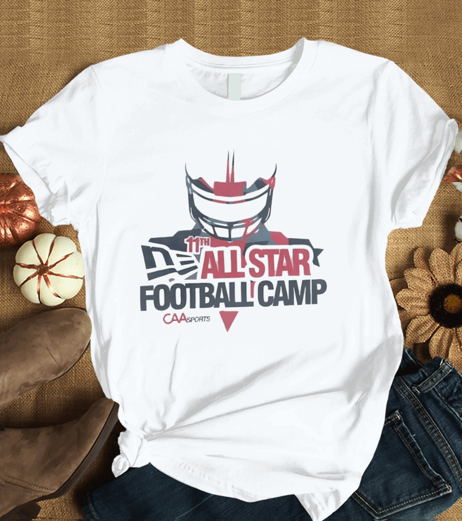 11th All Star Football Camp CAA Sports Helmet T-Shirt