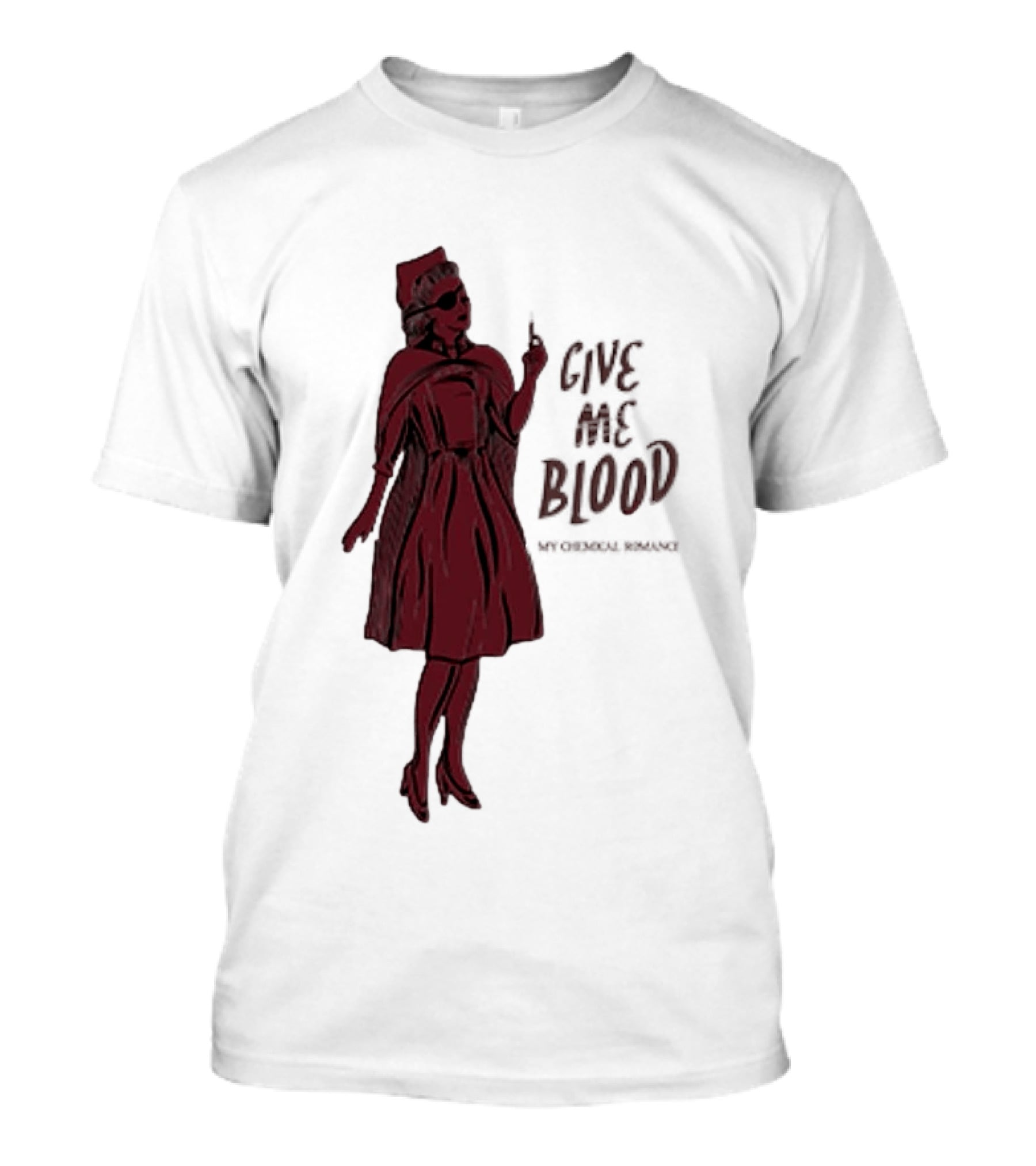 Give Me Blood Gothic Nurse Horror Halloween Costume T-Shirt