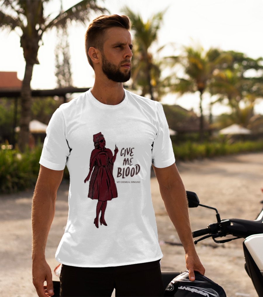 Give Me Blood Gothic Nurse Horror Halloween Costume T-Shirt