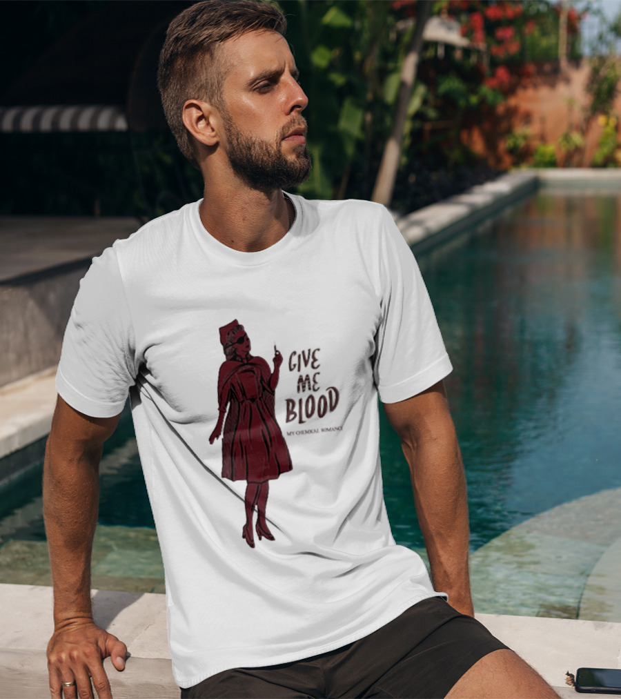 Give Me Blood Gothic Nurse Horror Halloween Costume T-Shirt