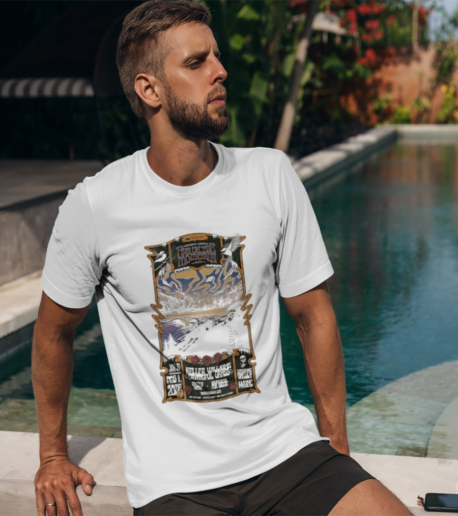 Keller Williams Grateful Grass Sugarloaf Maine Jan 30 Feb 1 2026 Jenkins Mountain T-Shirt