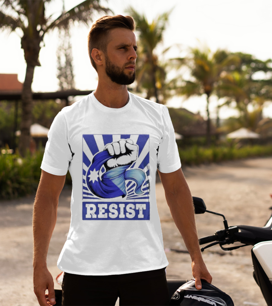 Minnesota Resist ICE Out Blue Fist Star T-Shirt