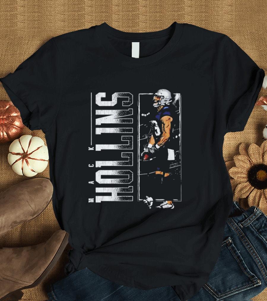 Mack Hollins New England Patriots Vertical Football Gear T-Shirt