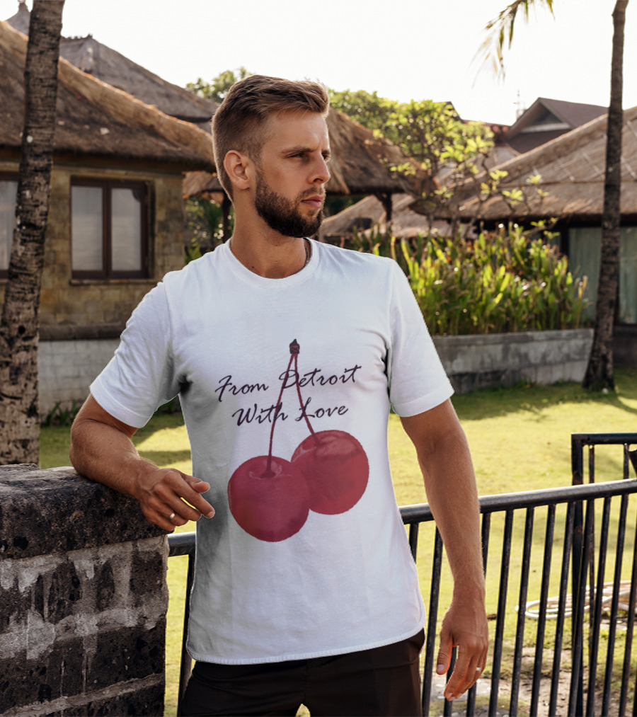 Detroit Lions From Detroit With Love Cherries T-Shirt